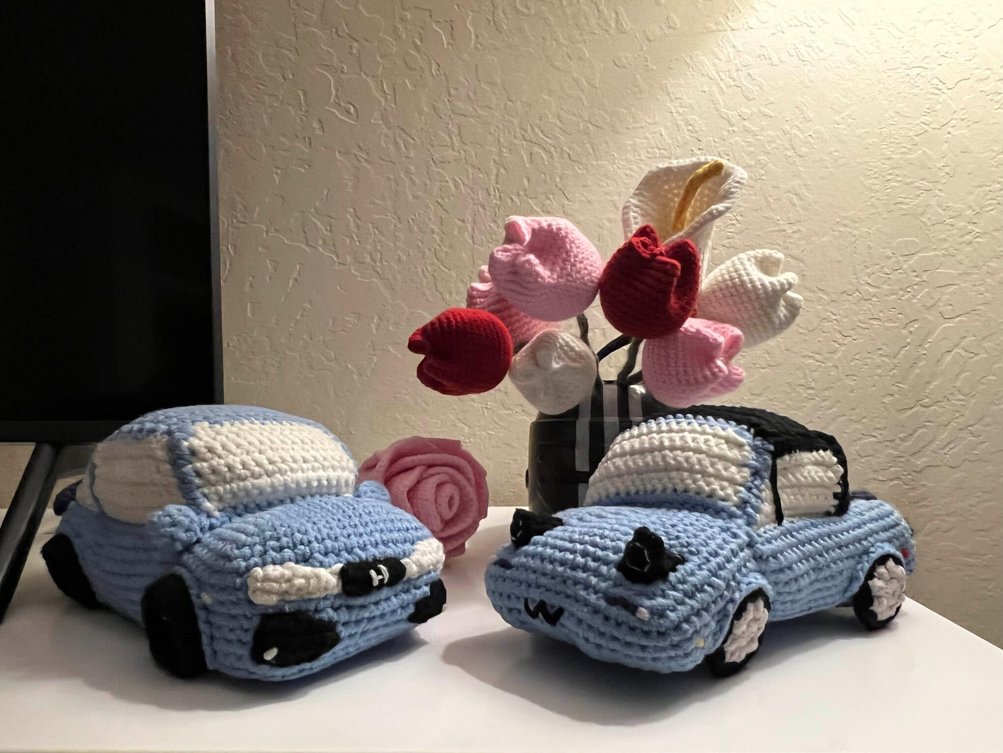 Small crochet versions of cars I like